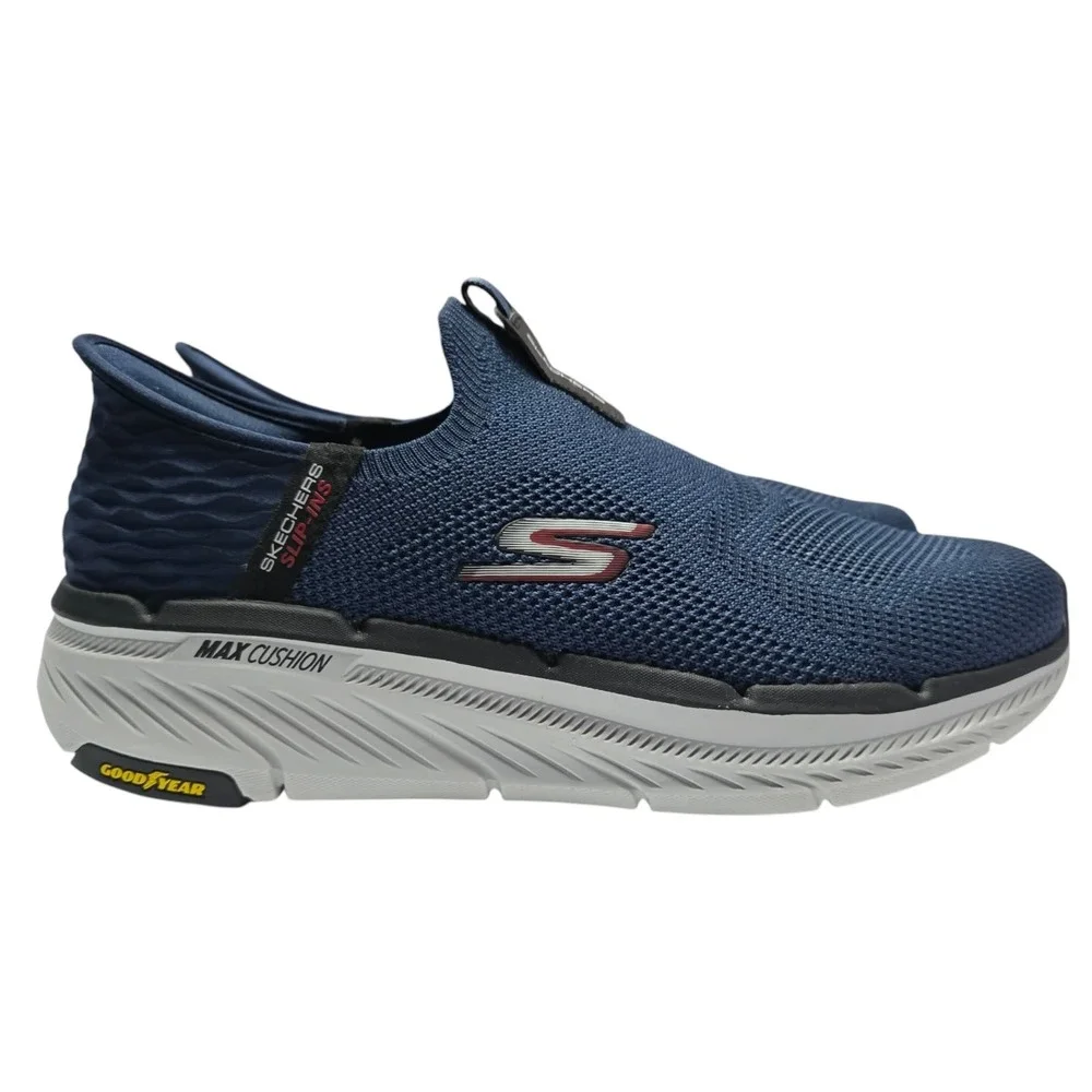 Skechers Mens Hands Free Slip-ins Max Cushioning Navy Blue Sneakers 220839WW 13